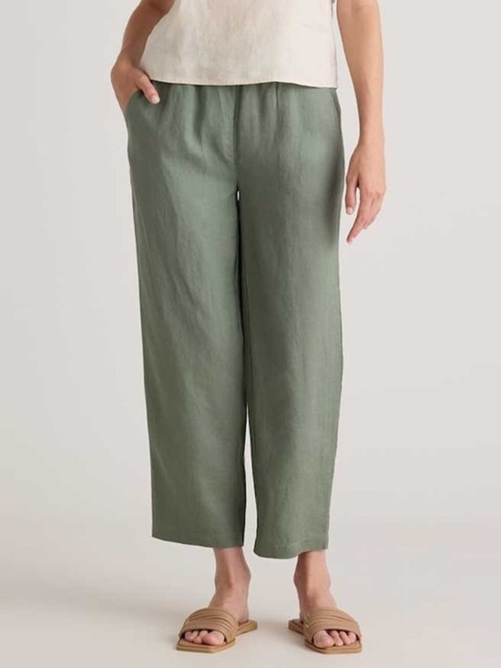 Quince Pants - Quince 100% European Linen Cropped Wide Leg Pants Women’s Medium
